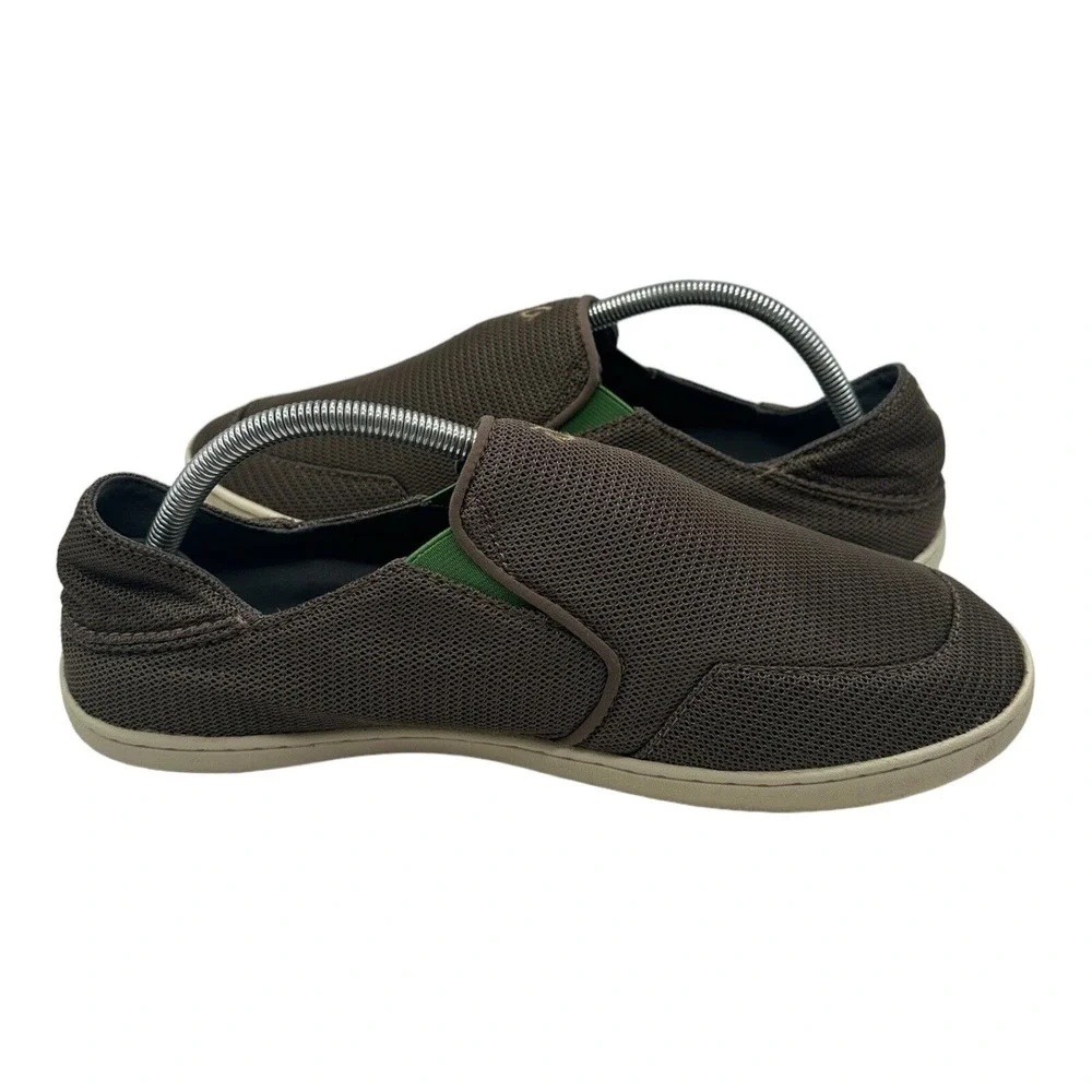 Olukai Nohea Mesh Sneakers Men's Size 10 Green Mustang Lime Peel Slip On‎ Shoes